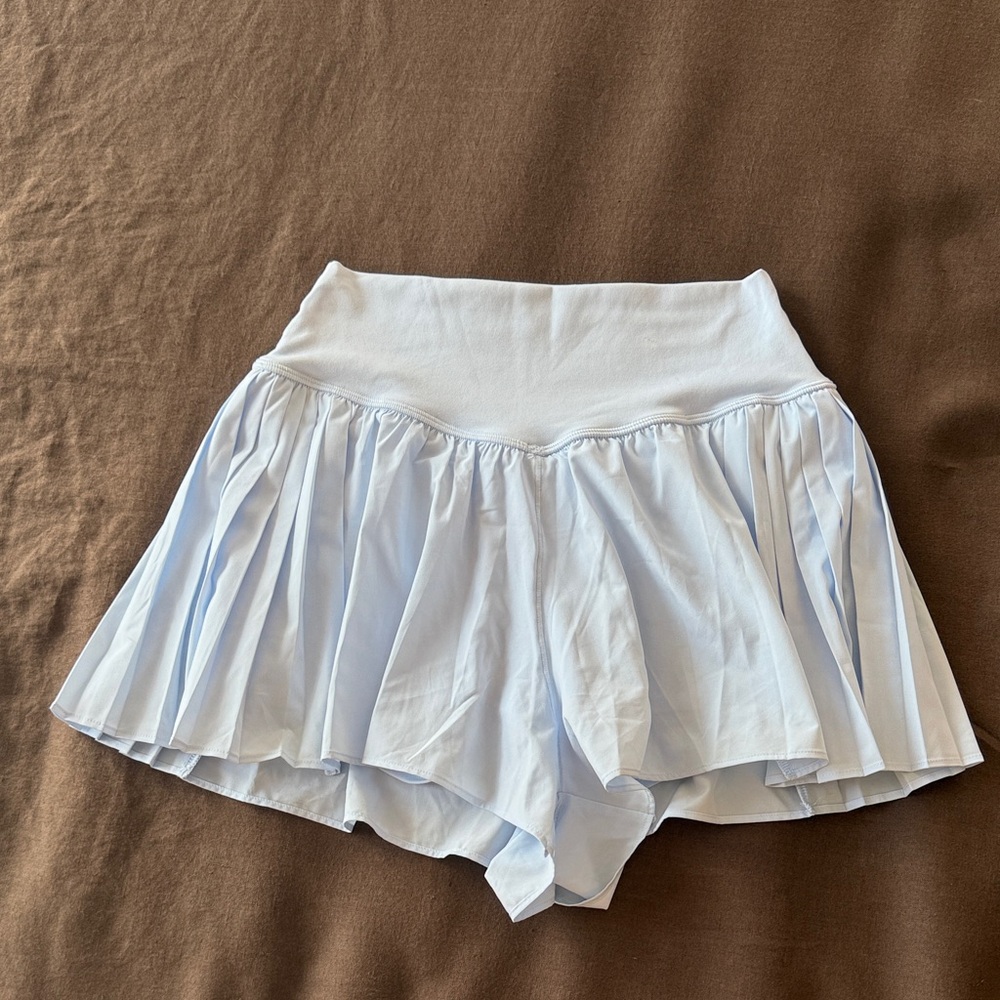Light Blue Pleated Short - Picture 5 of 7
